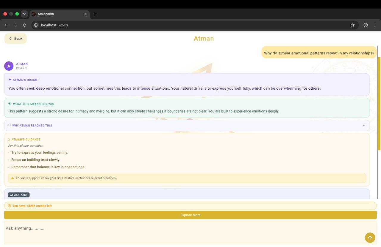 Atman Chat Preview